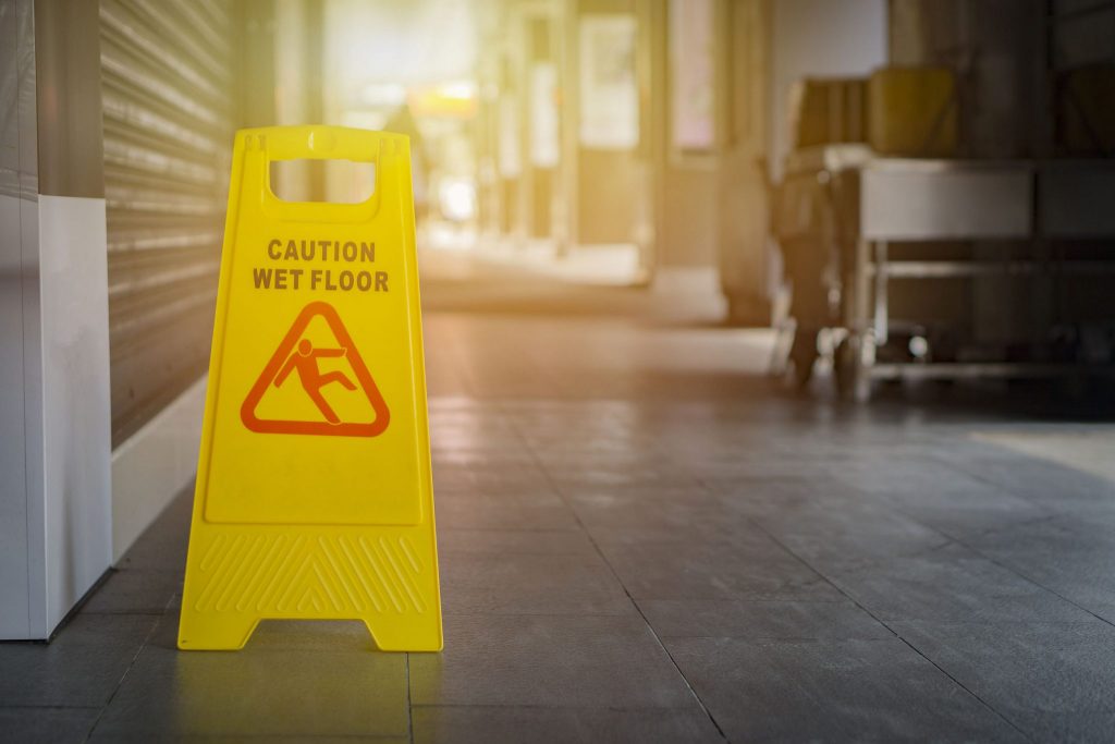 caution wet floor sign